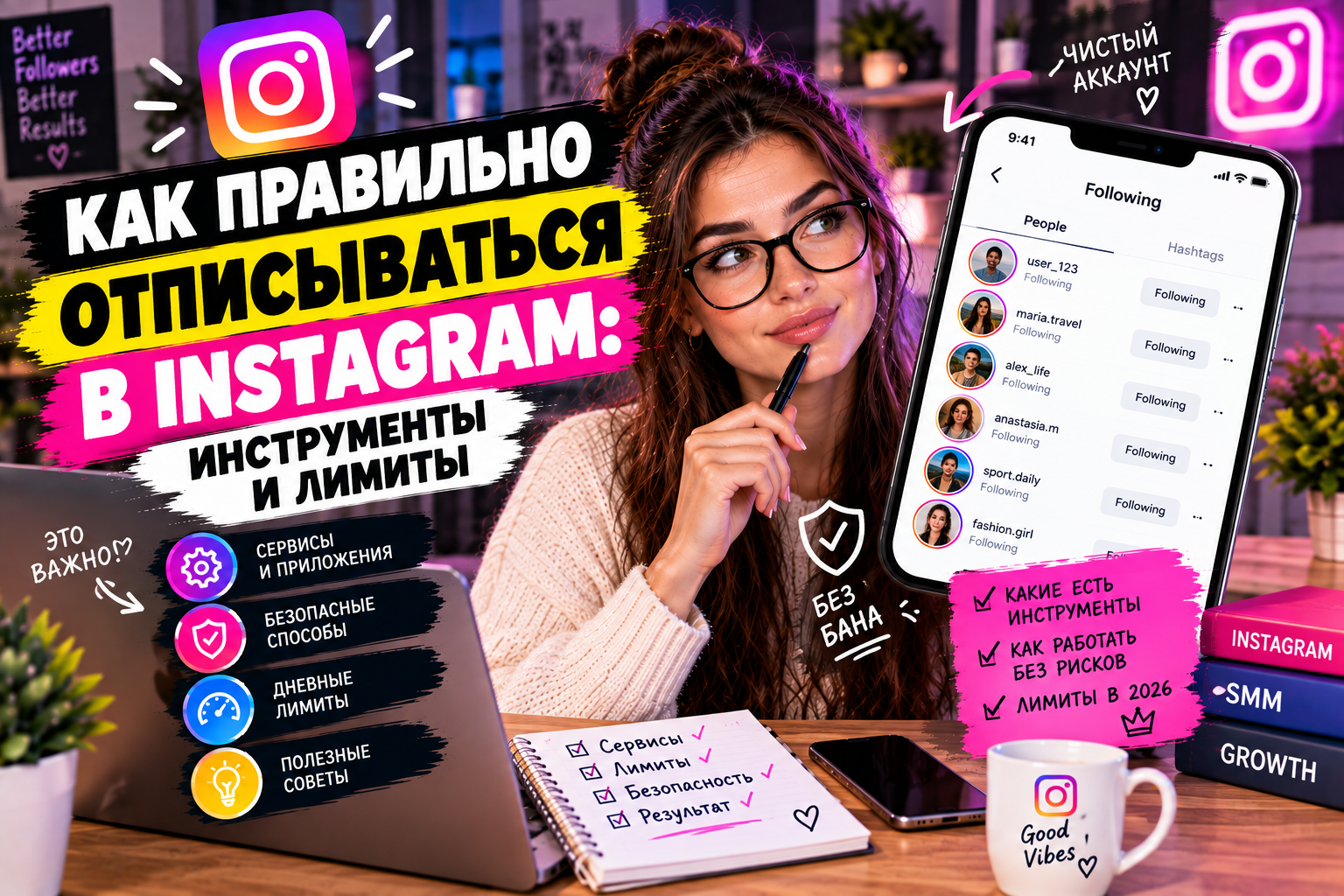 Как правильно отписываться в Instagram: инструменты и лимиты